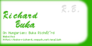 richard buka business card